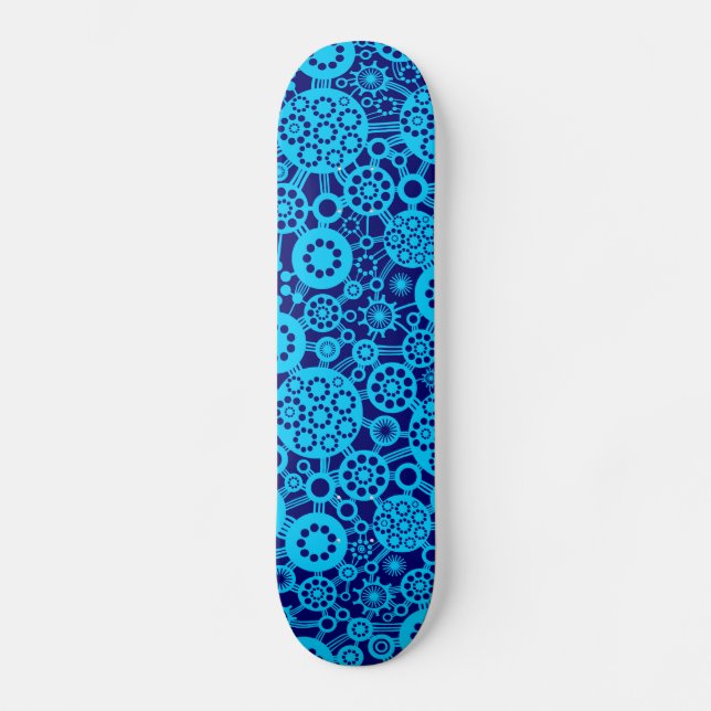 Skateboard Ecosistema - Azul cielo en la marina profunda (Anverso)
