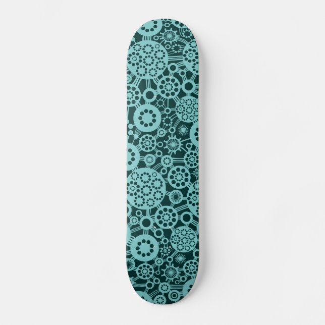 Skateboard Ecosistema: Dejar un verde azul en verde oscuro (Anverso)