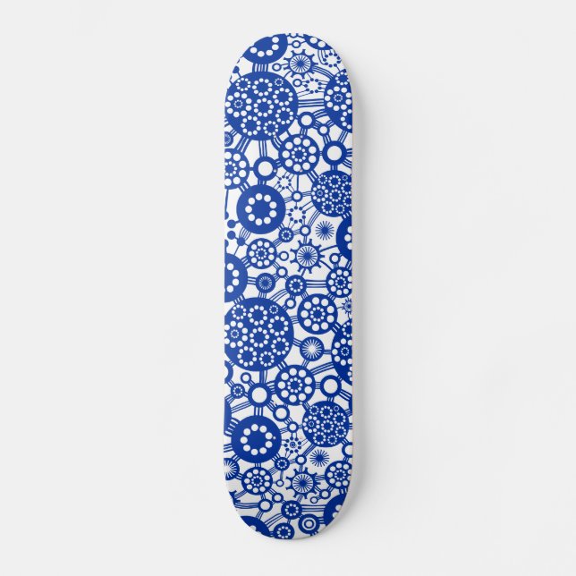 Skateboard Ecosistema - Marina en blanco (Anverso)