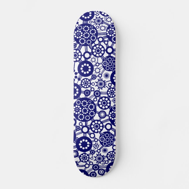 Skateboard Ecosistema - Marina Profunda en Blanco (Anverso)