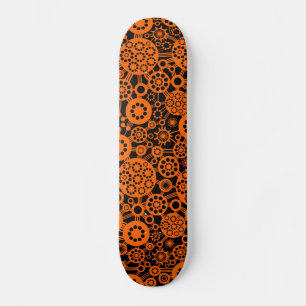 Skateboard Ecosistema - Naranja en negro