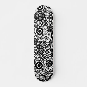 Skateboard Ecosistema: negro en blanco