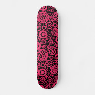 Skateboard Ecosistema - Neon Red on Black