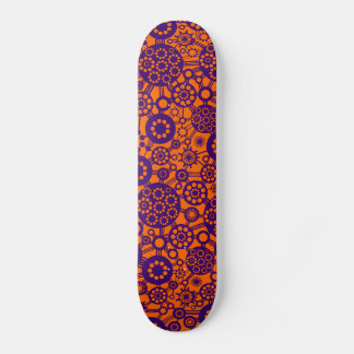 Skateboard Ecosistema: Púrpura Profundo sobre el Naranja
