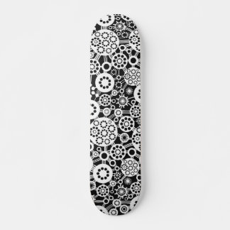 Skateboard Ecosistema (retro) - Blanco sobre negro