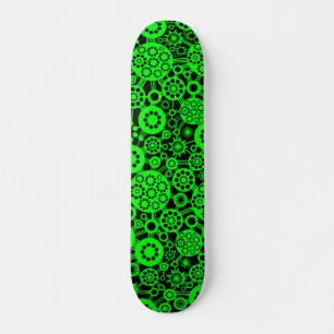 Skateboard Ecosistema (retro) - Verde sobre negro