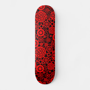 Skateboard Ecosistema - Rojo sobre negro