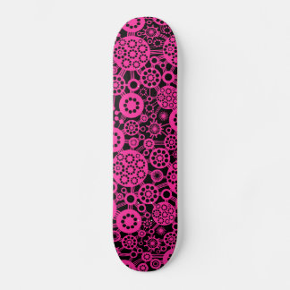 Skateboard Ecosistema - Rosa caliente en negro