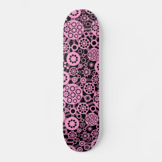 Skateboard Ecosistema - Rosa en negro