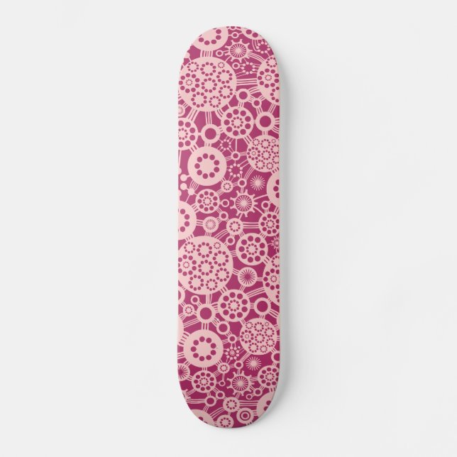Skateboard Ecosistema - Rosa oscuro en Crimson (Anverso)