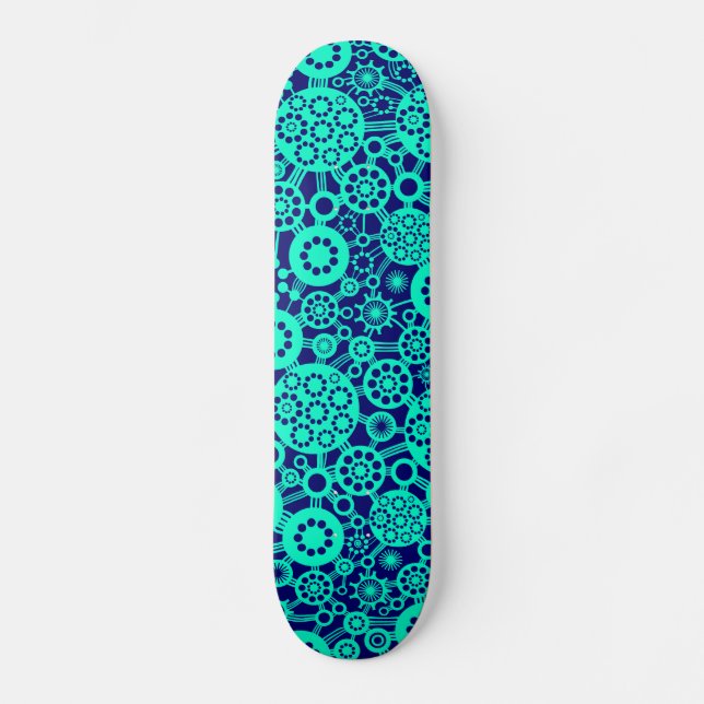 Skateboard Ecosistema - Turquesa en la marina profunda (Anverso)
