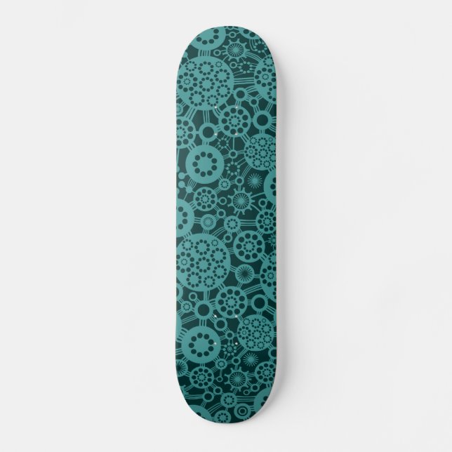 Skateboard Ecosistema - Verde oceánico en verde oscuro (Anverso)