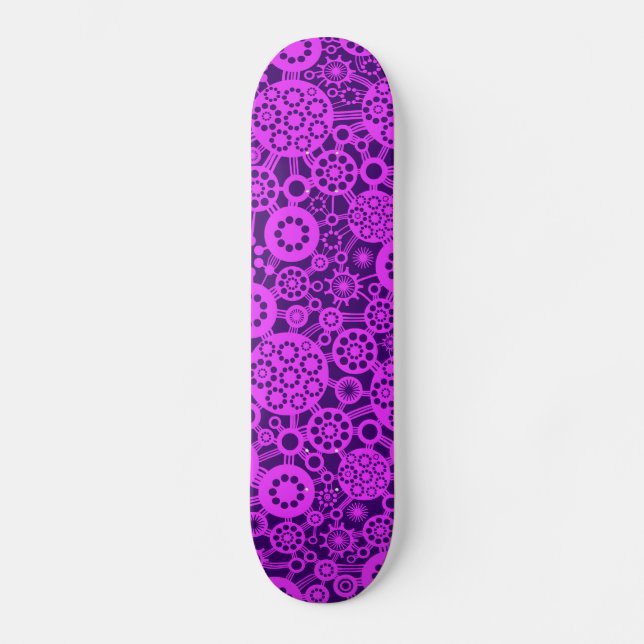 Skateboard Ecosistema: Violeta ligera sobre púrpura profundo (Anverso)