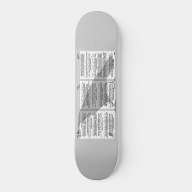 Skateboard Edgar Allan Poe The Raven (Anverso)