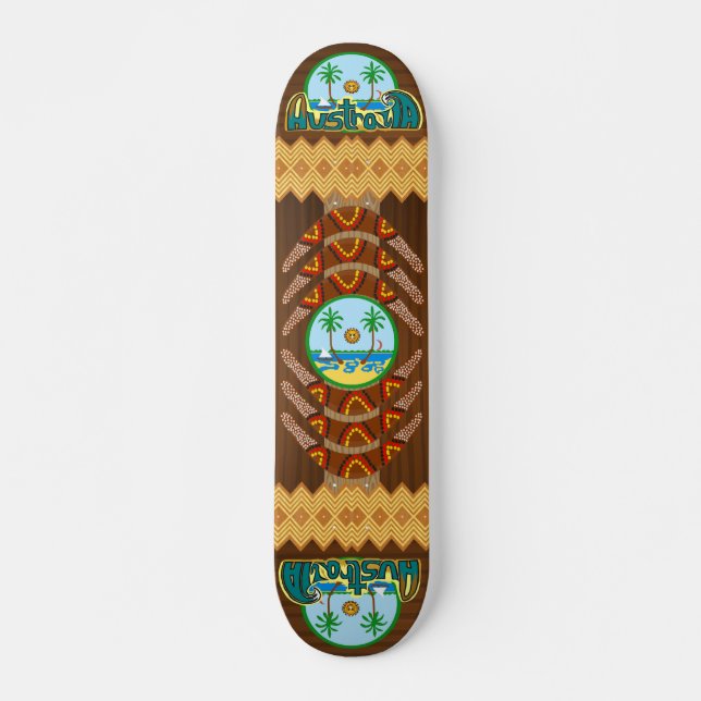 Skateboard Edición del tablero del bumerán de Australia (Anverso )
