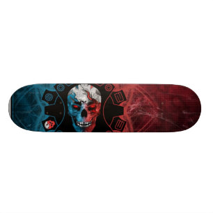 Skateboard EDICIÓN LIMITADA:  Cráneo azul y rojo