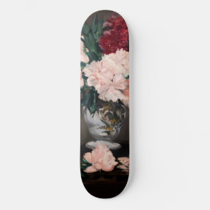 Skateboard Edouard Manet - Jarrón de Peonías en un pequeño pe