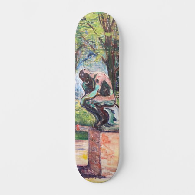Skateboard Edvard Munch - El pensador de Rodin (Anverso)