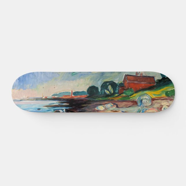 Skateboard Edvard Munch - Shore with Red House (Horz)