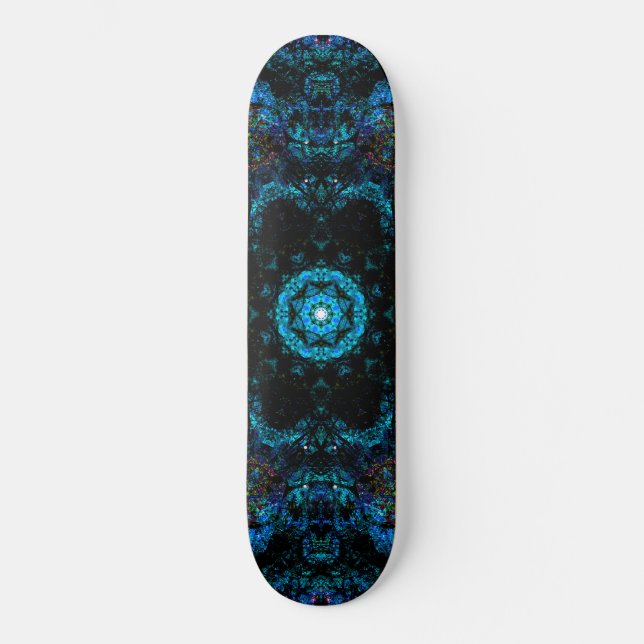 Skateboard Efecto Aqua Kaleidoscope, (Anverso)