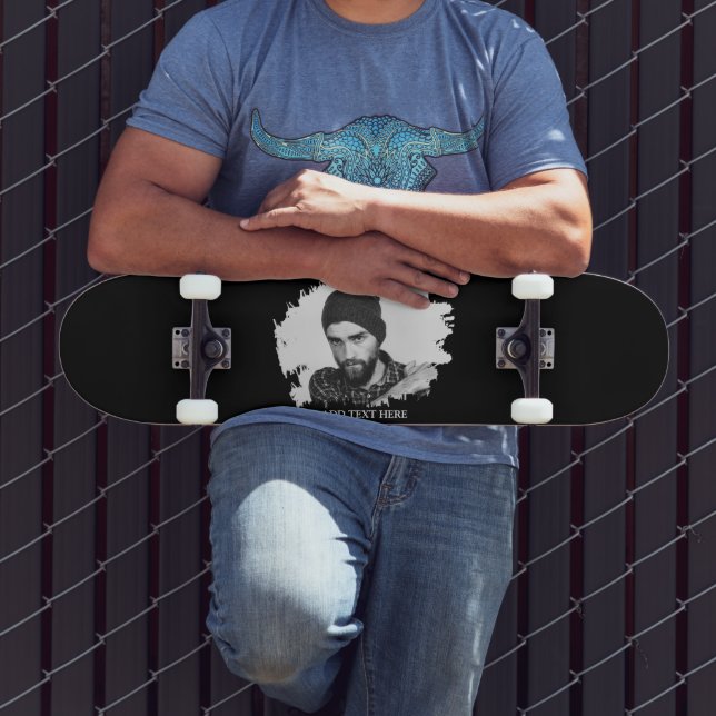 Skateboard Efecto de Foto Grabada Personalizada Moderna (Exterior 3)