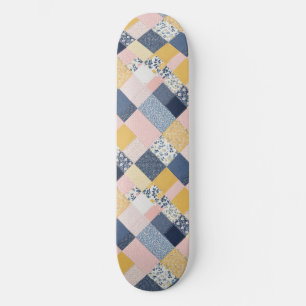 Skateboard Efecto parchwork Moda de Cottagecore con motivos f