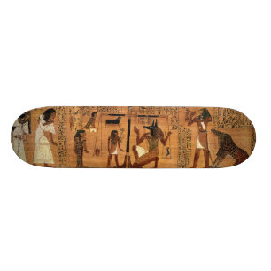 Skateboard Egyptian books of the dead.