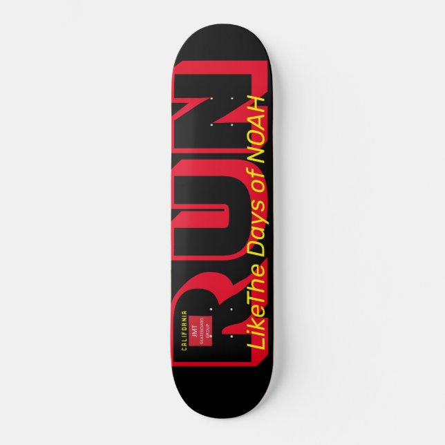 SKATEBOARD EJECUTAR COMO DÍAS DE LA PISTA NOAH (Anverso)