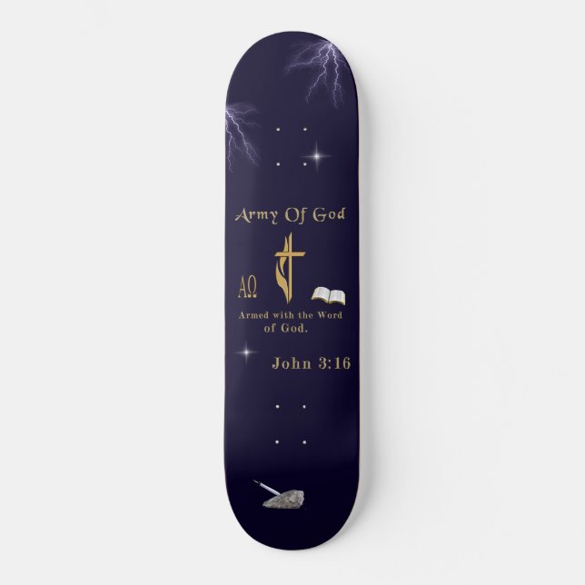 Skateboard Ejército de Dios (Anverso)