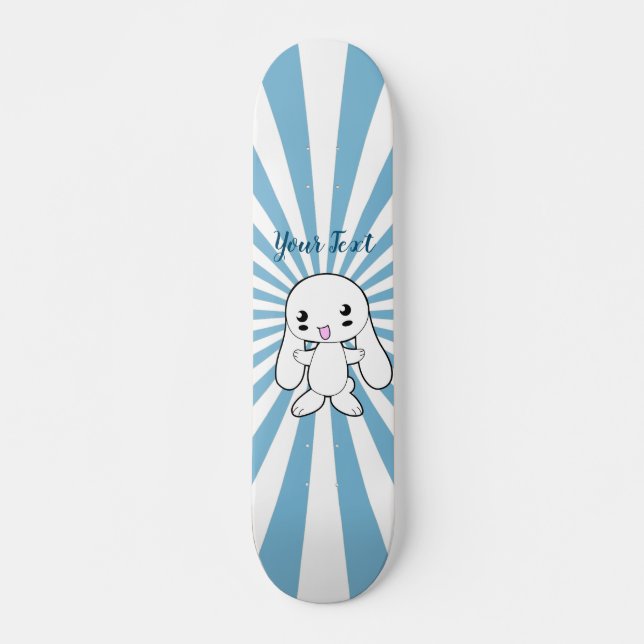 Skateboard El abrazo del Personalizado de Kawaii Bunny (Anverso )