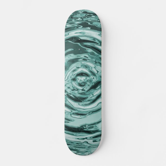 Skateboard El agua riega Verde azulado (Anverso)