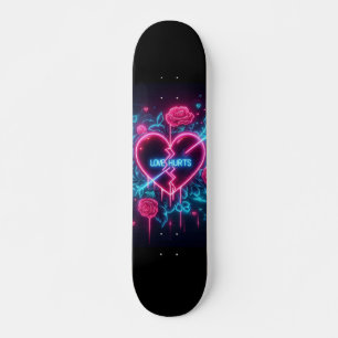 Skateboard El amor el día de San Valentín duele el corazón de