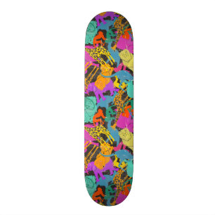 Skateboard El animal retro siluetea el modelo