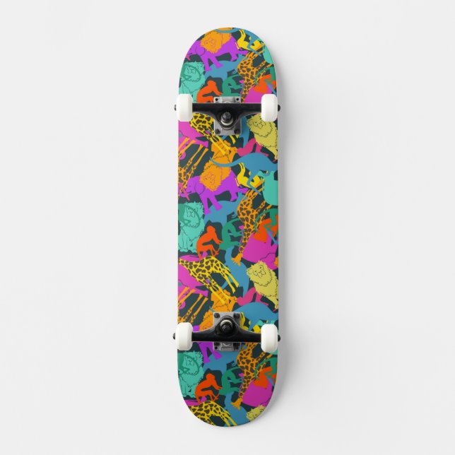 Skateboard El animal siluetea el modelo (Anverso)