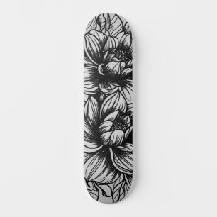 Skateboard El arte callejero monocromático oscuro inspiró la