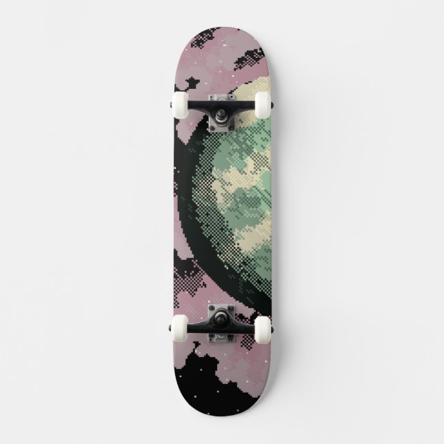 Skateboard El arte de los píxeles espaciales. (Anverso)