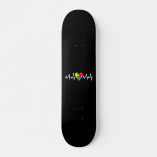 Skateboard El autismo: el corazón golpea el día de la concien