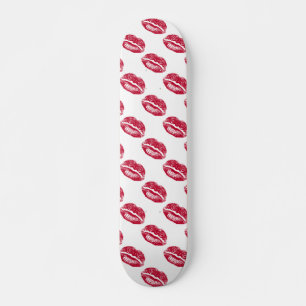 Skateboard El beso, los labios rojos