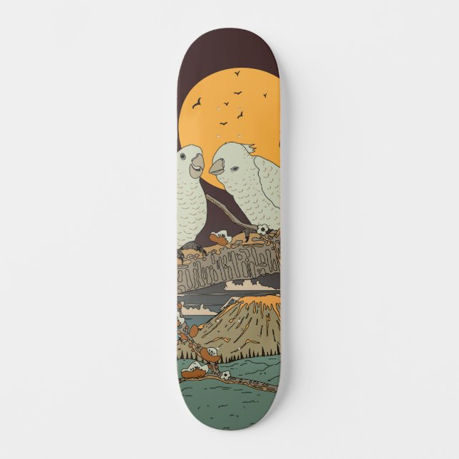 Skateboard El canto de pájaros pequeños (Anverso)