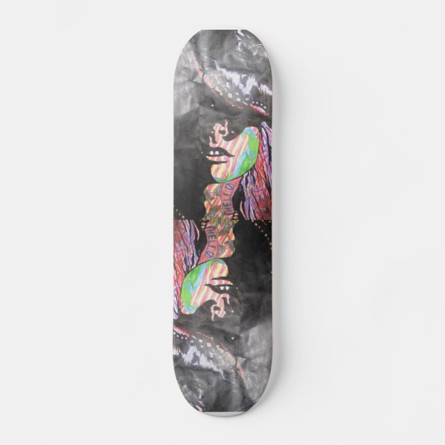 Skateboard El chica tatuado (Anverso)