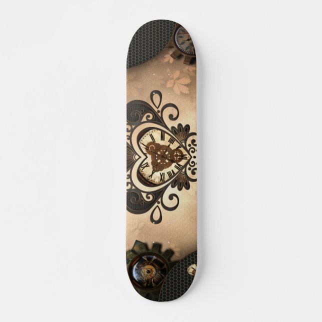 Skateboard El corazón del steampunk (Anverso )