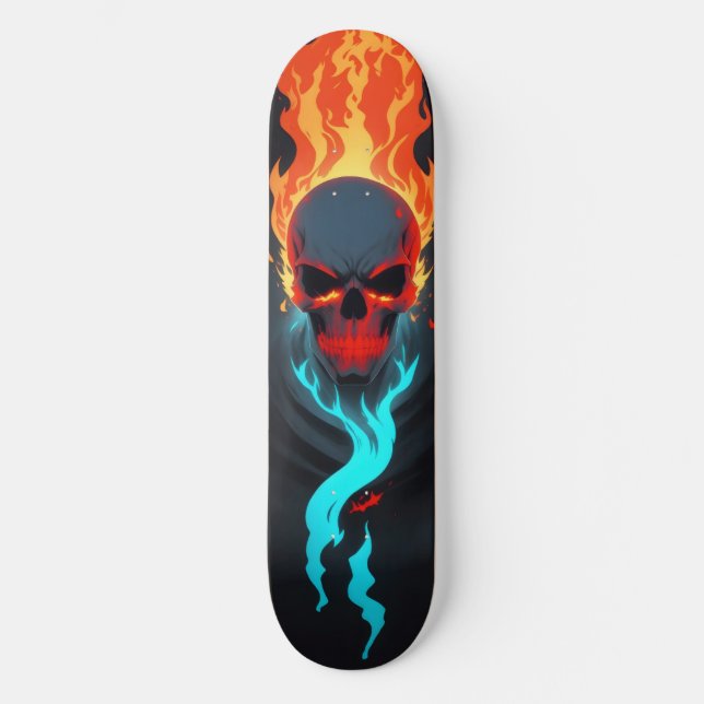 Skateboard El cráneo oscuro es fuego muerto 4 (Anverso)
