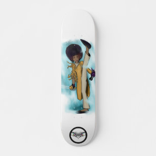 Skateboard El Demonio Matando a Afro Tia patea los ojos rojos