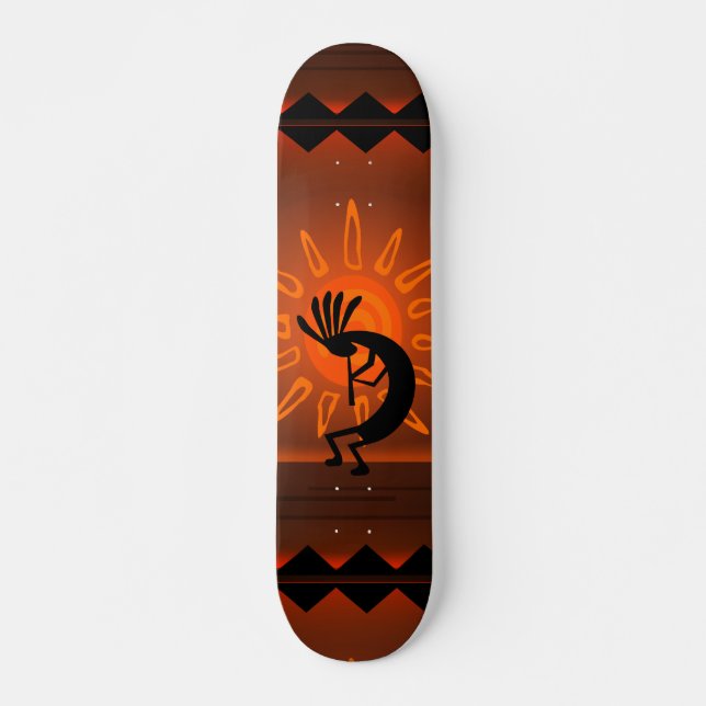 Skateboard El desierto del sol bronce de Kokopelli (Anverso )