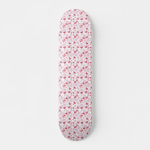 Skateboard El día de San Valentín de patrones de corazones ro