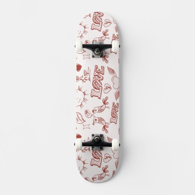 Skateboard El día de San Valentín feliz (Anverso)