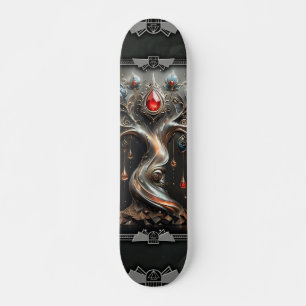 Skateboard El diseño del Árbol de la Vida Art Déco.