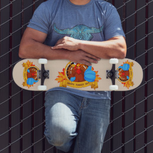 Skateboard El divertido diseño de Acción de Gracias al estilo