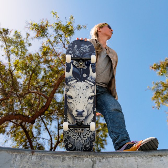 Skateboard El encanto del invierno de los ciervos forestales  (Exterior 1)