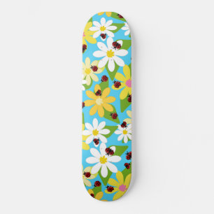 Skateboard El escarabajo Red Ladybug Insect Lover Black Heart